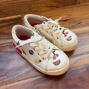 Zara Girl White Sneaker with Beads; Size 7